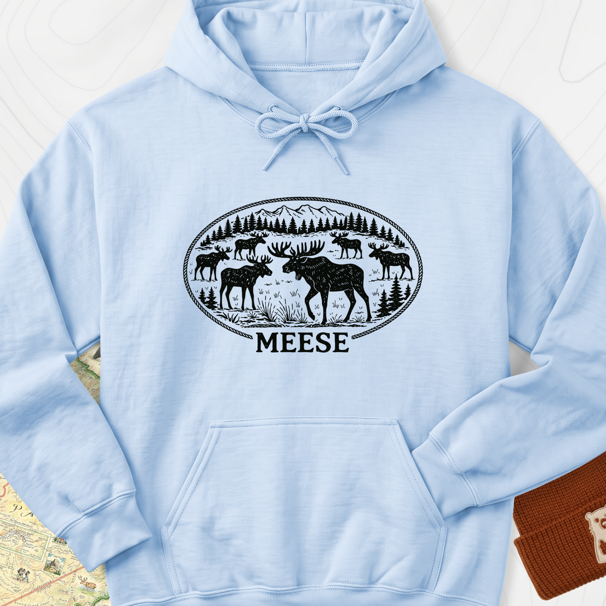Meese Hoodie - Light Blue