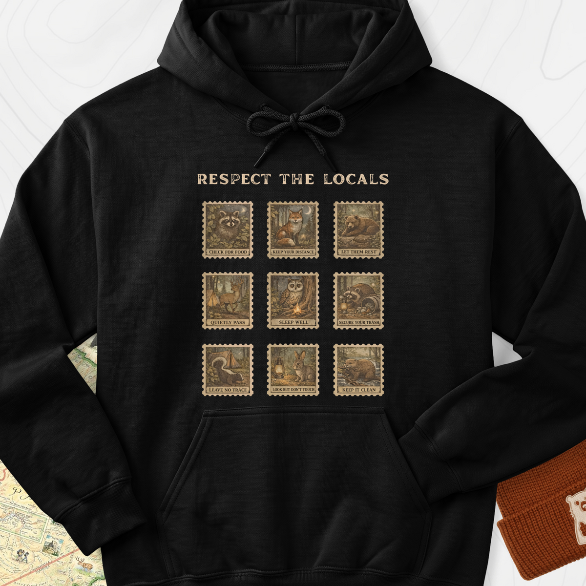 Wildlife Etiquette Hoodie - Black