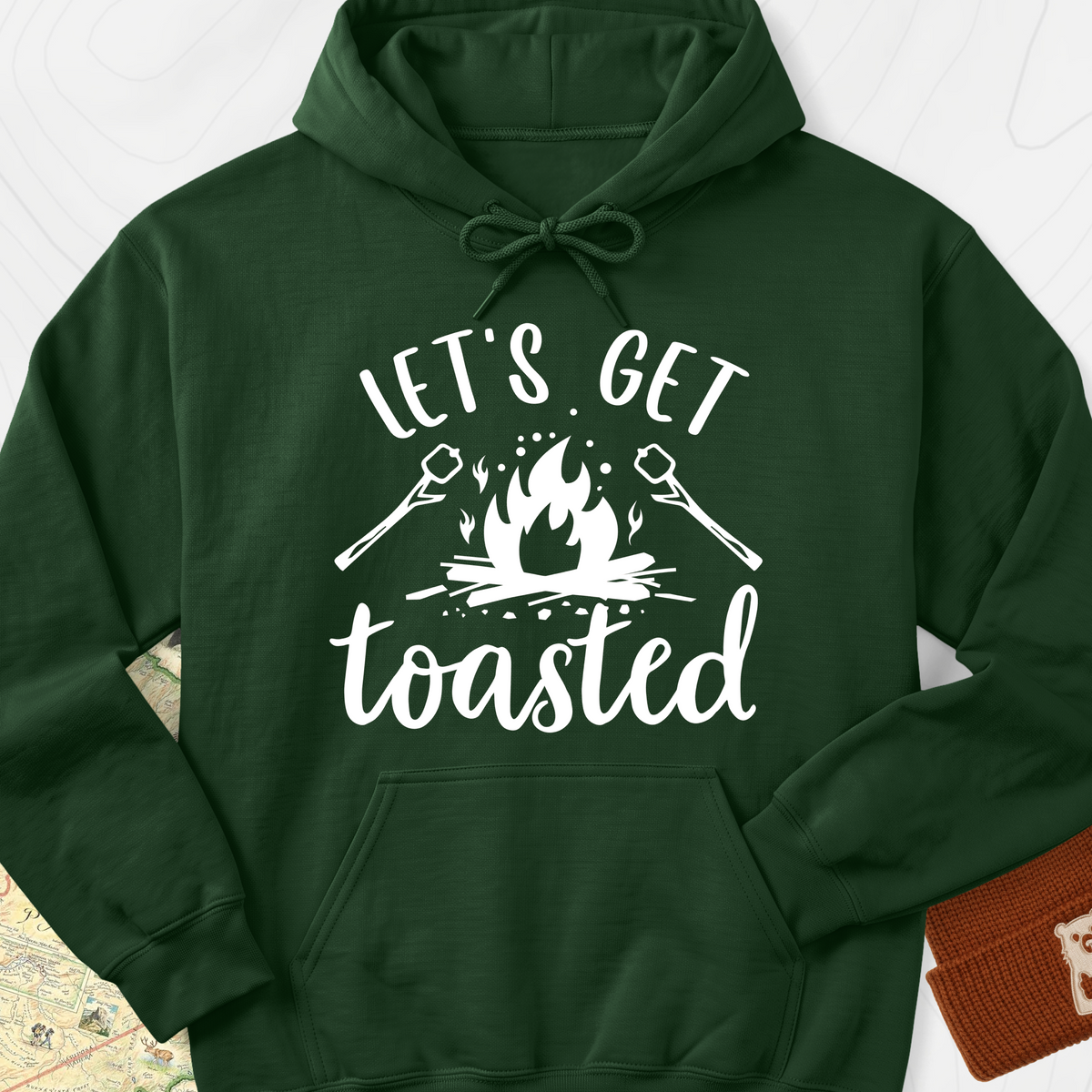 Let's Get Toasted Hoodie - Forest Green