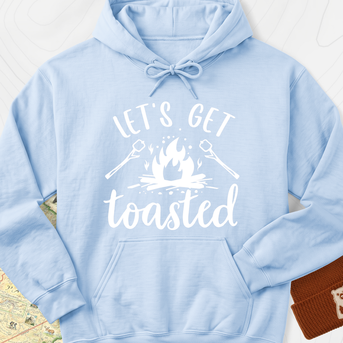 Let's Get Toasted Hoodie - Light Blue