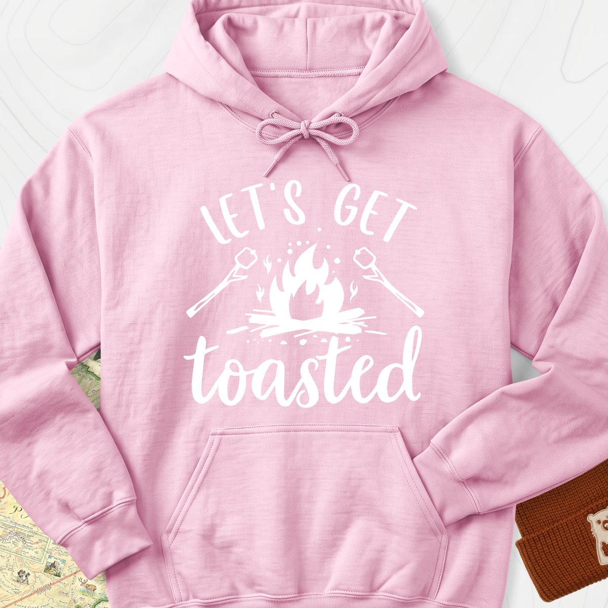 Let's Get Toasted Hoodie - Light Pink