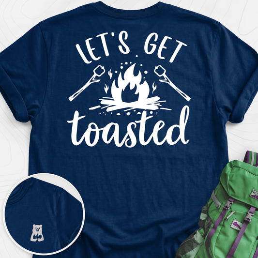 Let's Get Toasted Navy back print lightweight T-shirt