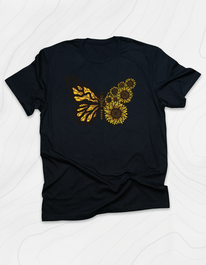 Butterfly Sunflower T-Shirt