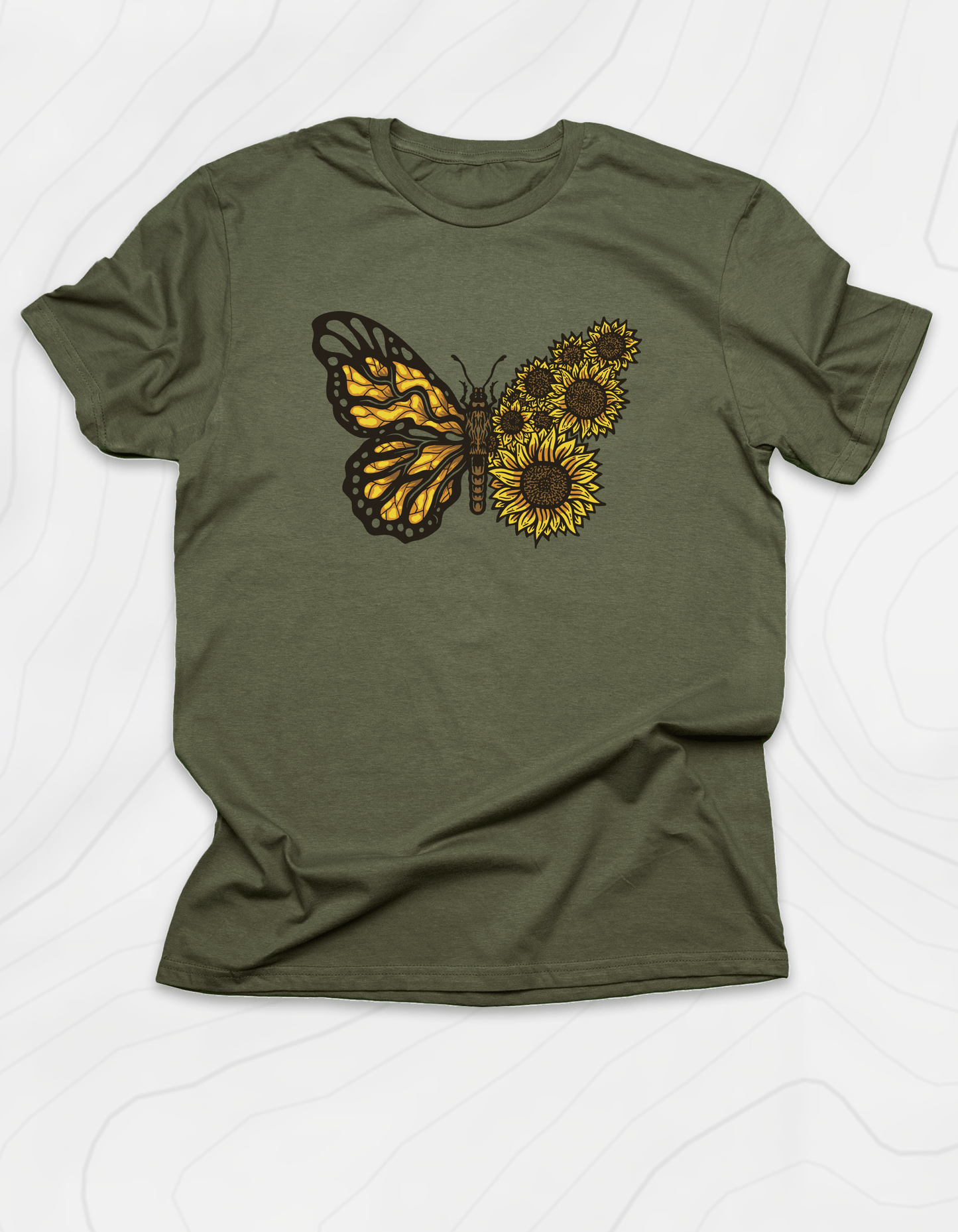 Butterfly Sunflower T-Shirt