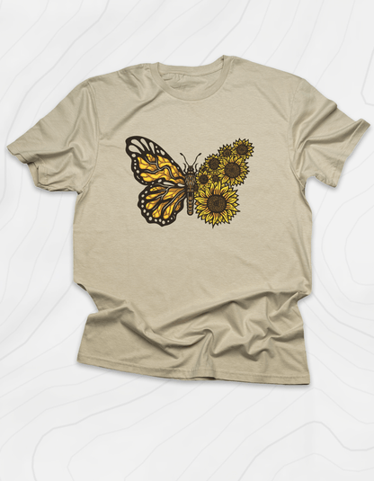 Butterfly Sunflower T-Shirt