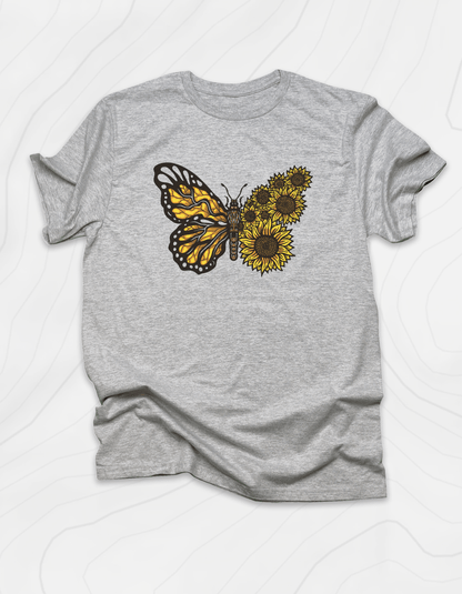 Butterfly Sunflower T-Shirt