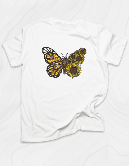 Butterfly Sunflower T-Shirt