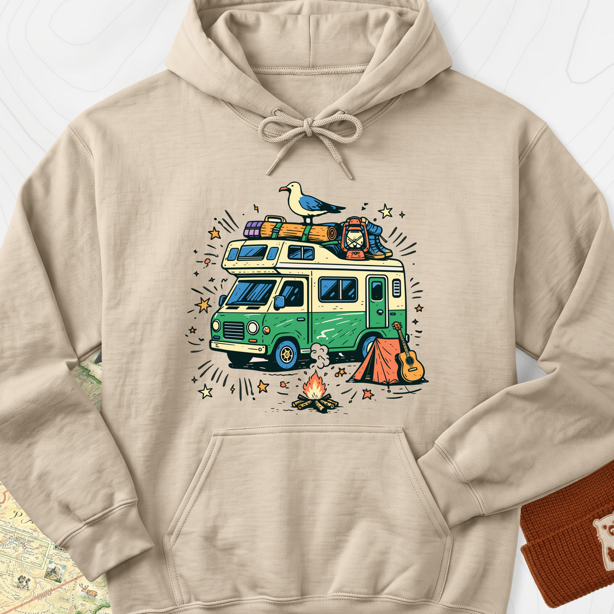 Adventure Camper Hoodie - Sand