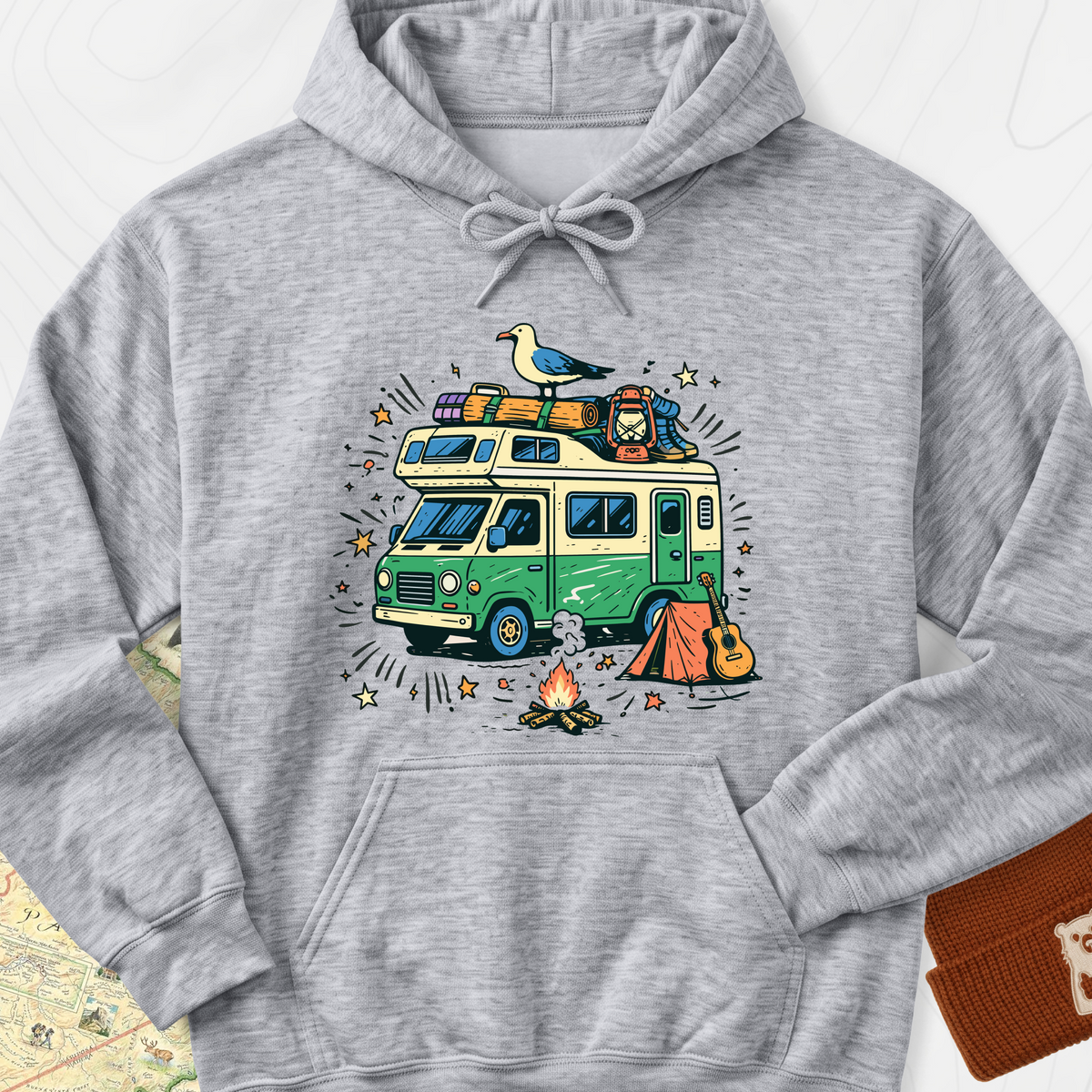 Adventure Camper Hoodie - Sport Grey