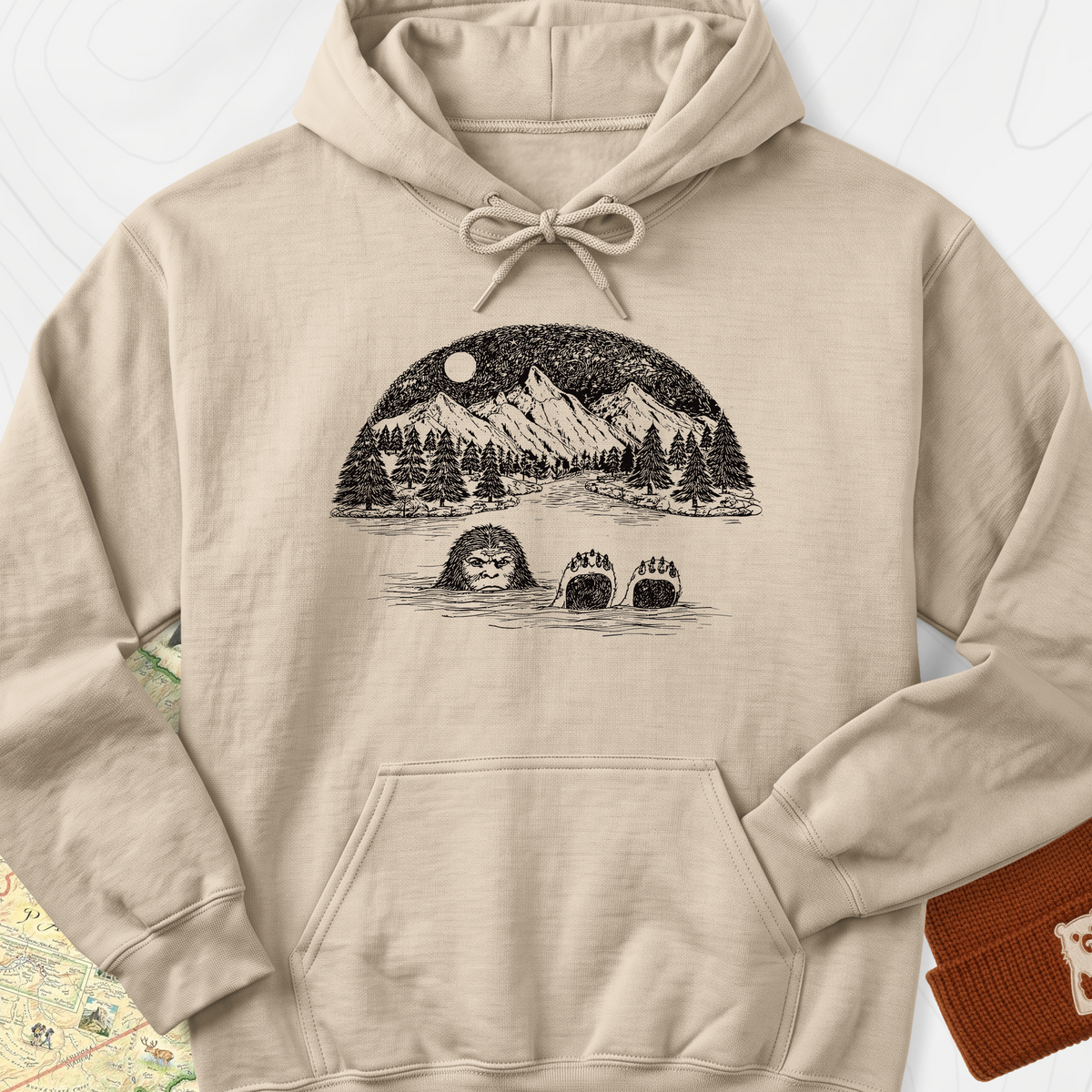 Lake Bigfoot Hoodie - Sand