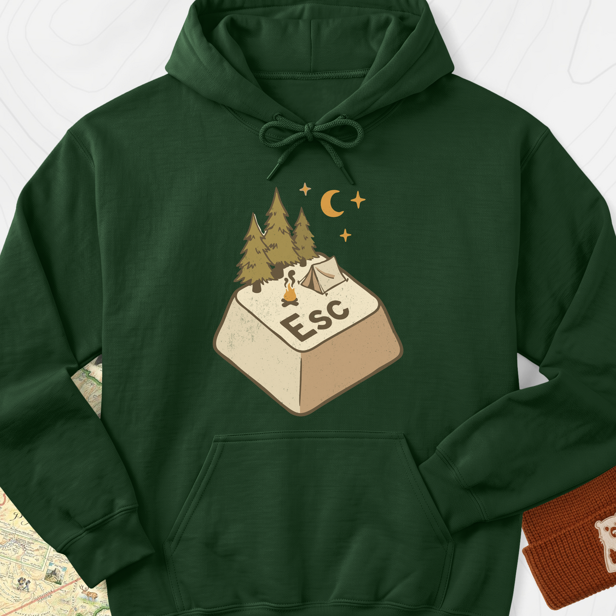 ESC Camp Hoodie - Forest Green