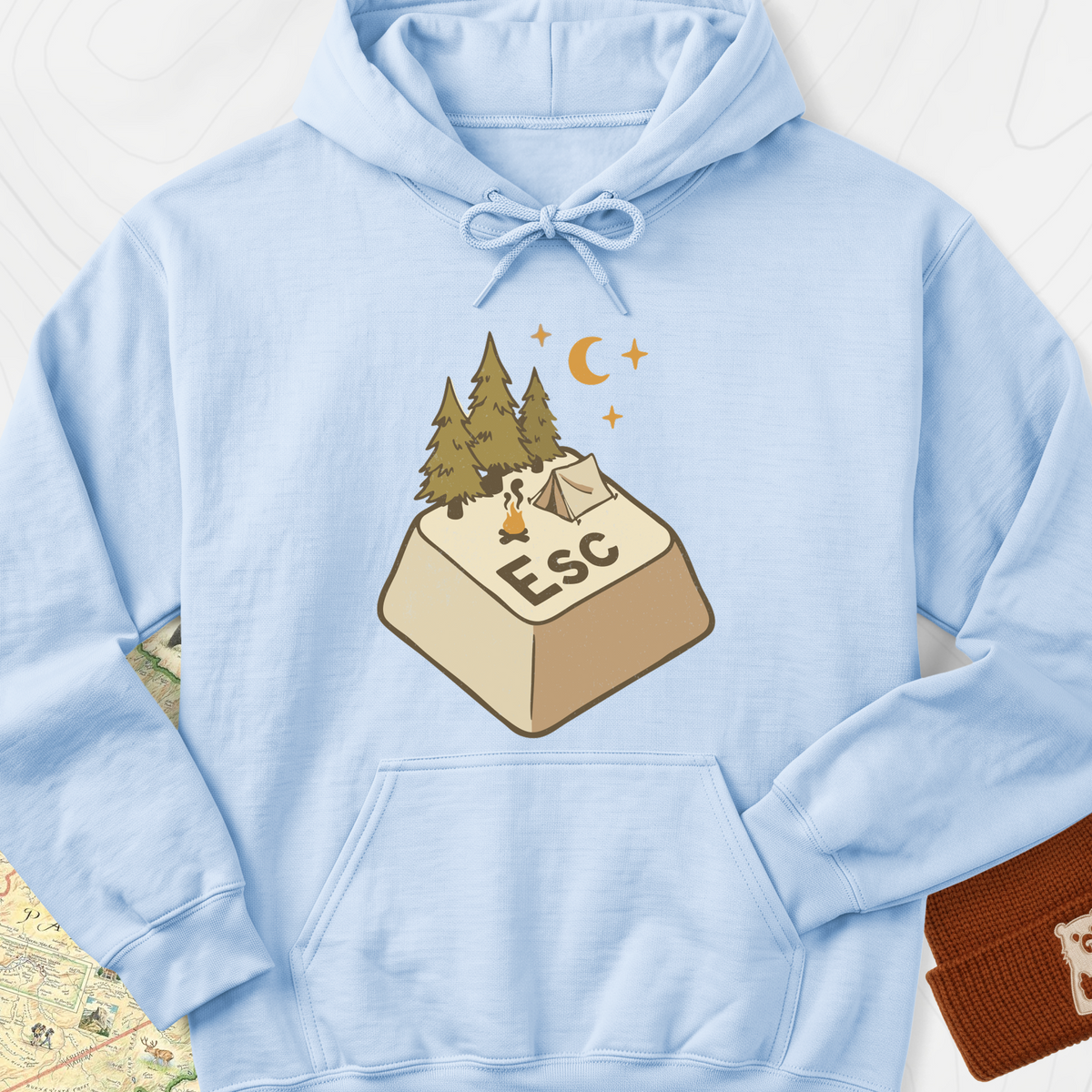 ESC Camp Hoodie - Light Blue