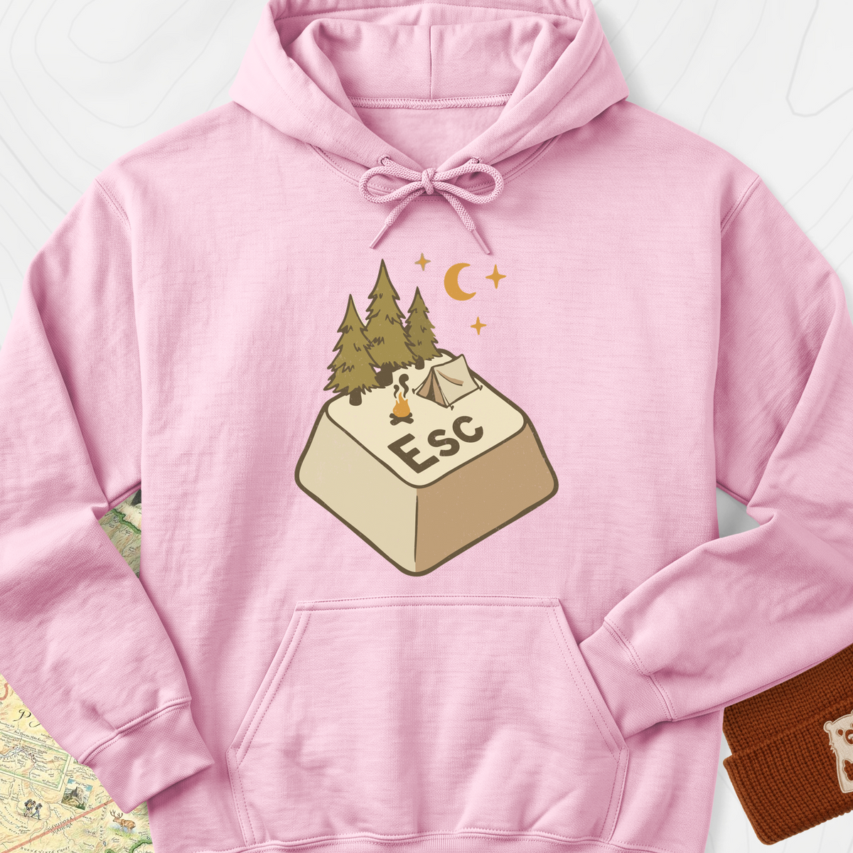 ESC Camp Hoodie - Light Pink