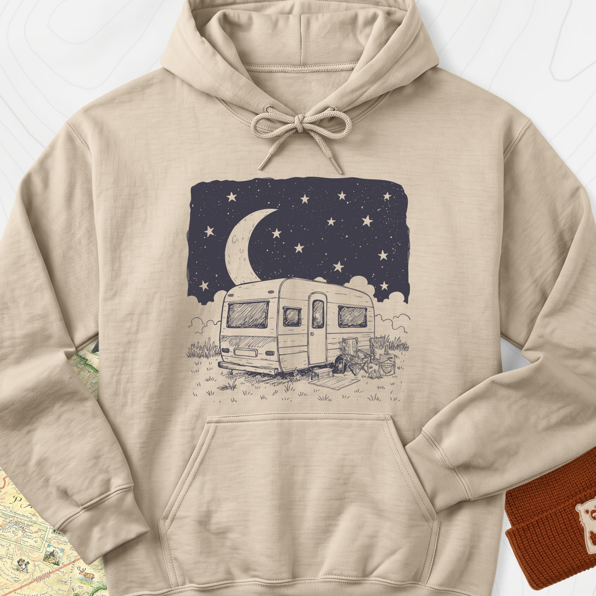 Night Camper Hoodie - Sand