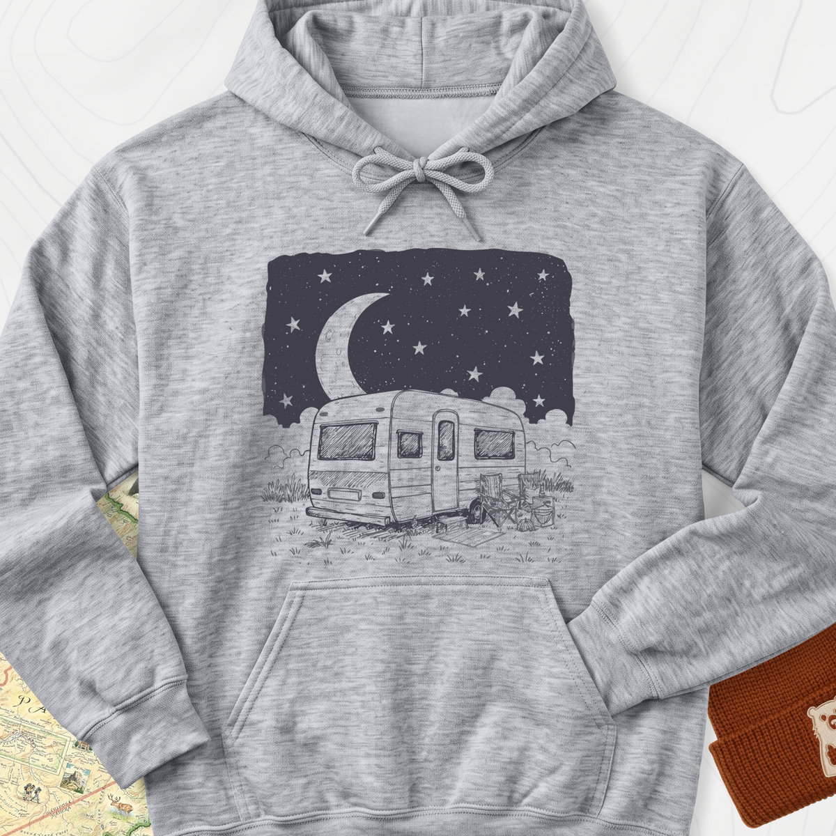 Night Camper Hoodie - Sport Grey