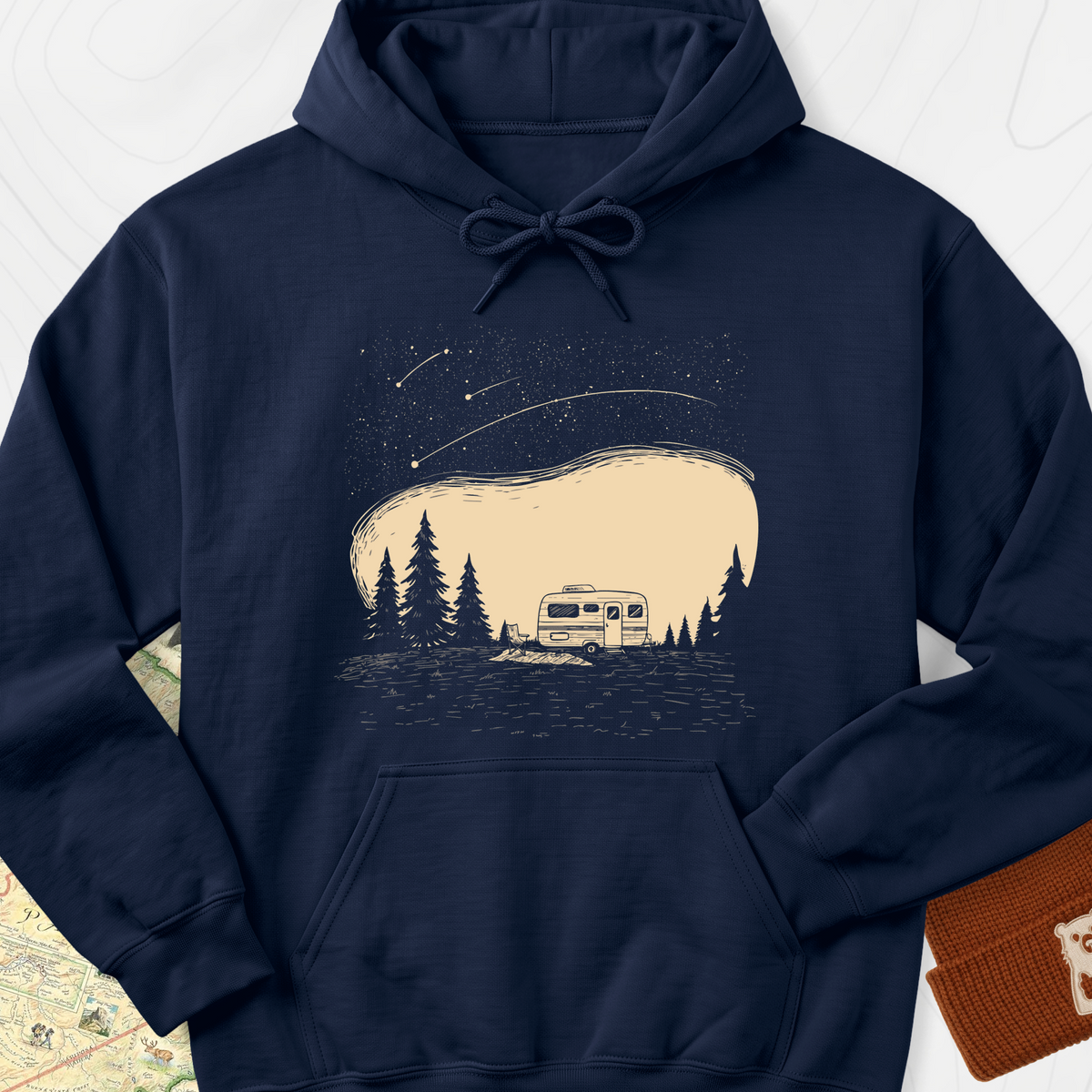 Shooting Star Camper Hoodie - Navy