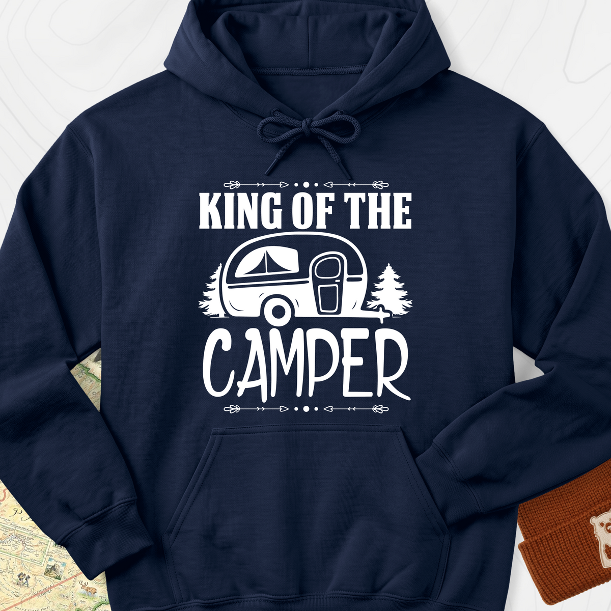 Camping King Hoodie - Navy