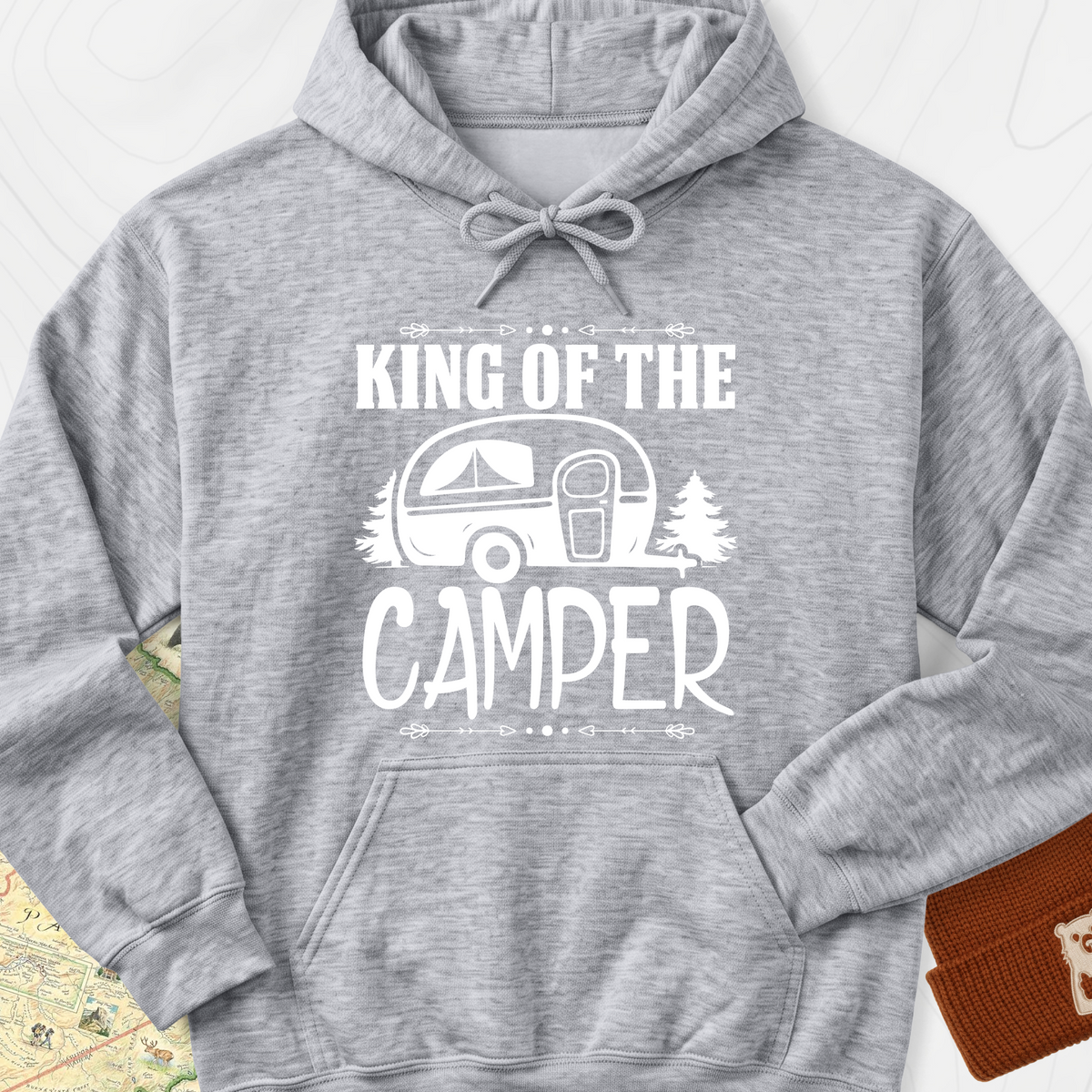Camping King Hoodie - Sport Grey