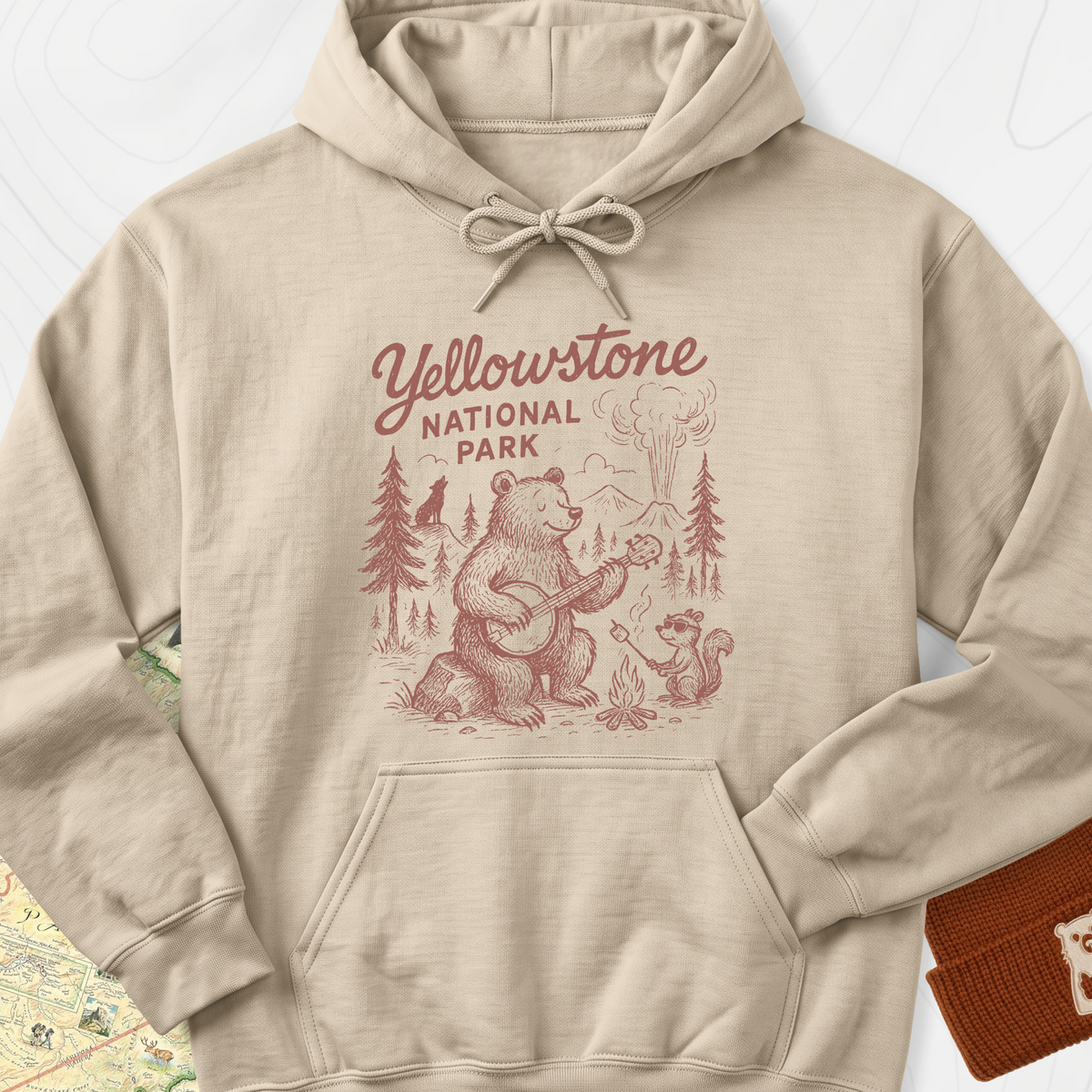 Yellowstone Campfire Hoodie - Sand