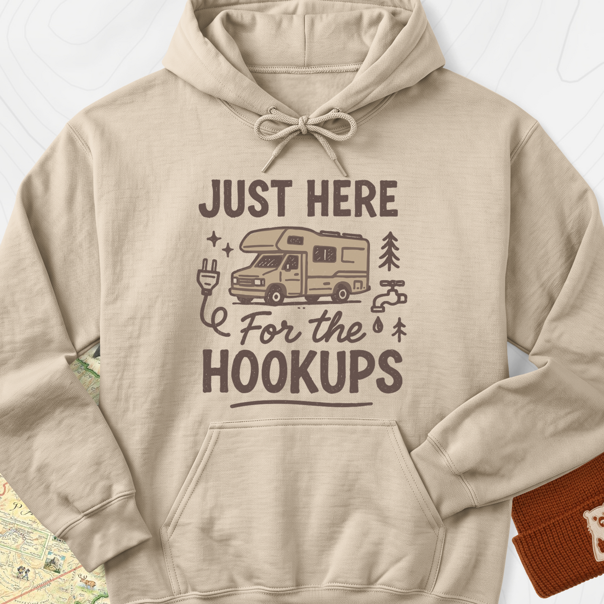 Hookups Camper Hoodie - Sand