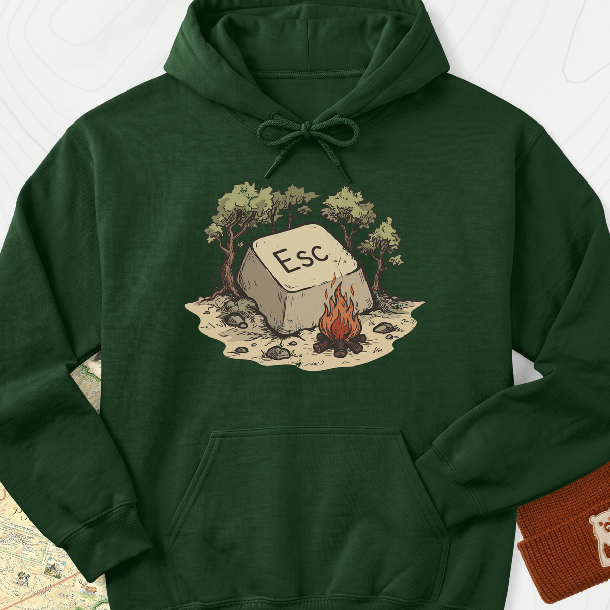 ESC Campfire Hoodie - Forest Green