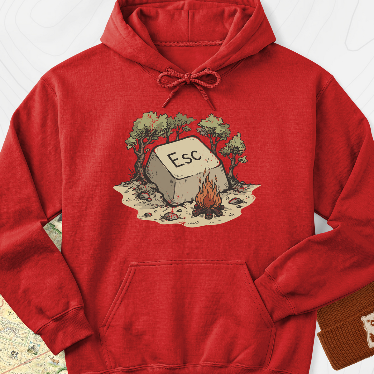 ESC Campfire Hoodie - Red