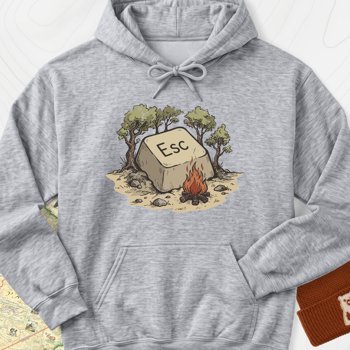 ESC Campfire Hoodie - Sport Grey