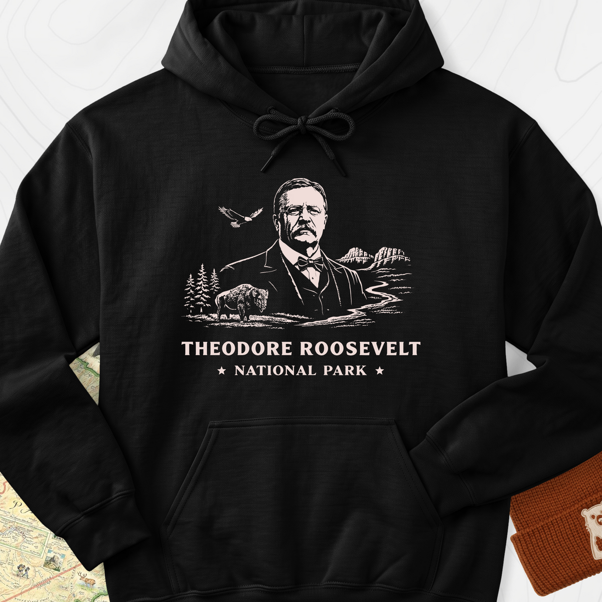 Roosevelt Wilderness Badge Hoodie - Black