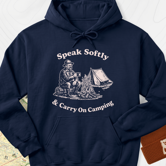 Speak Softly Campfire Hoodie - Navy