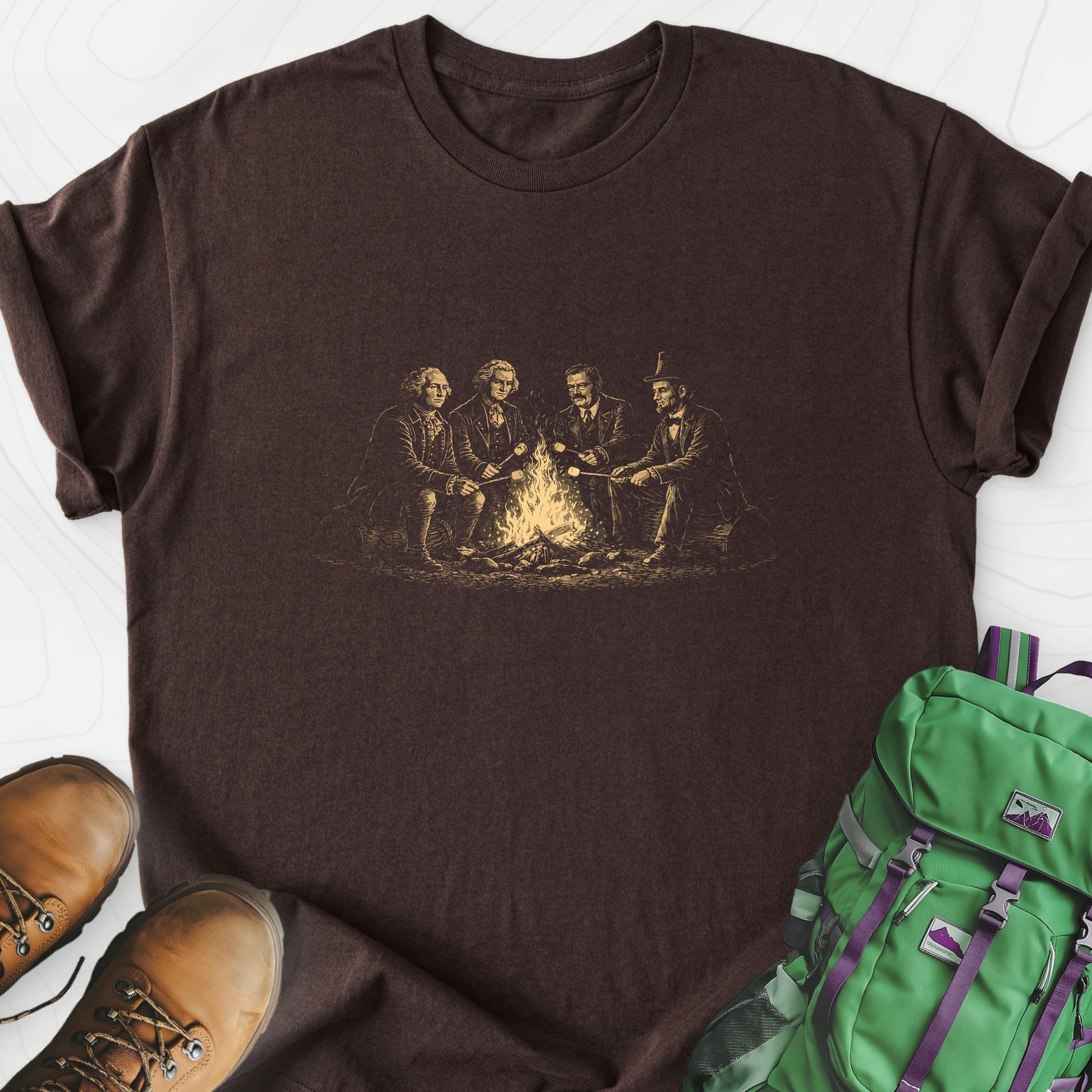 Campfire Founders Dark Chocolate front print lightweight T-shirt