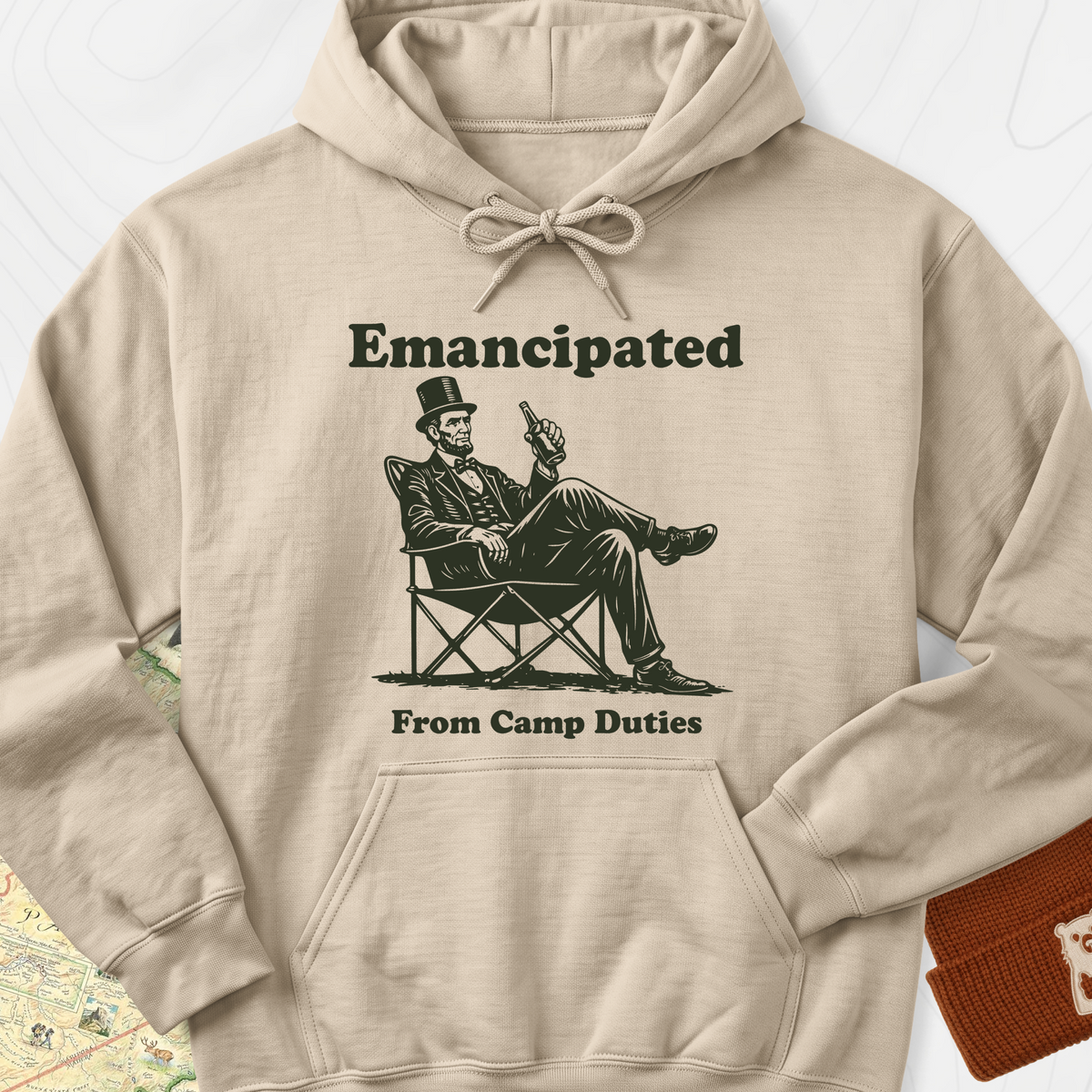 Emancipated Camper Hoodie - Sand