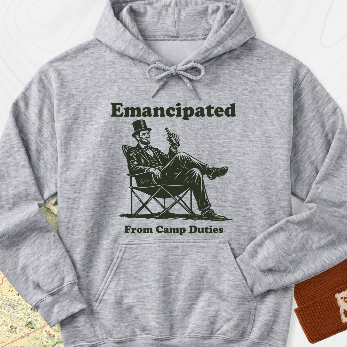 Emancipated Camper Hoodie - Sport Grey