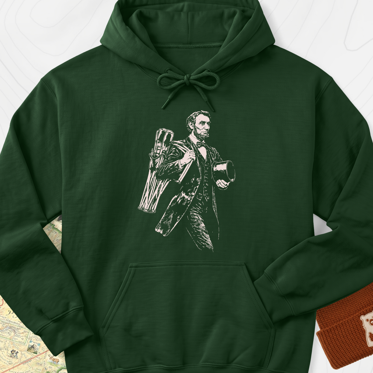 Lincoln Camping Gear Hoodie - Forest Green
