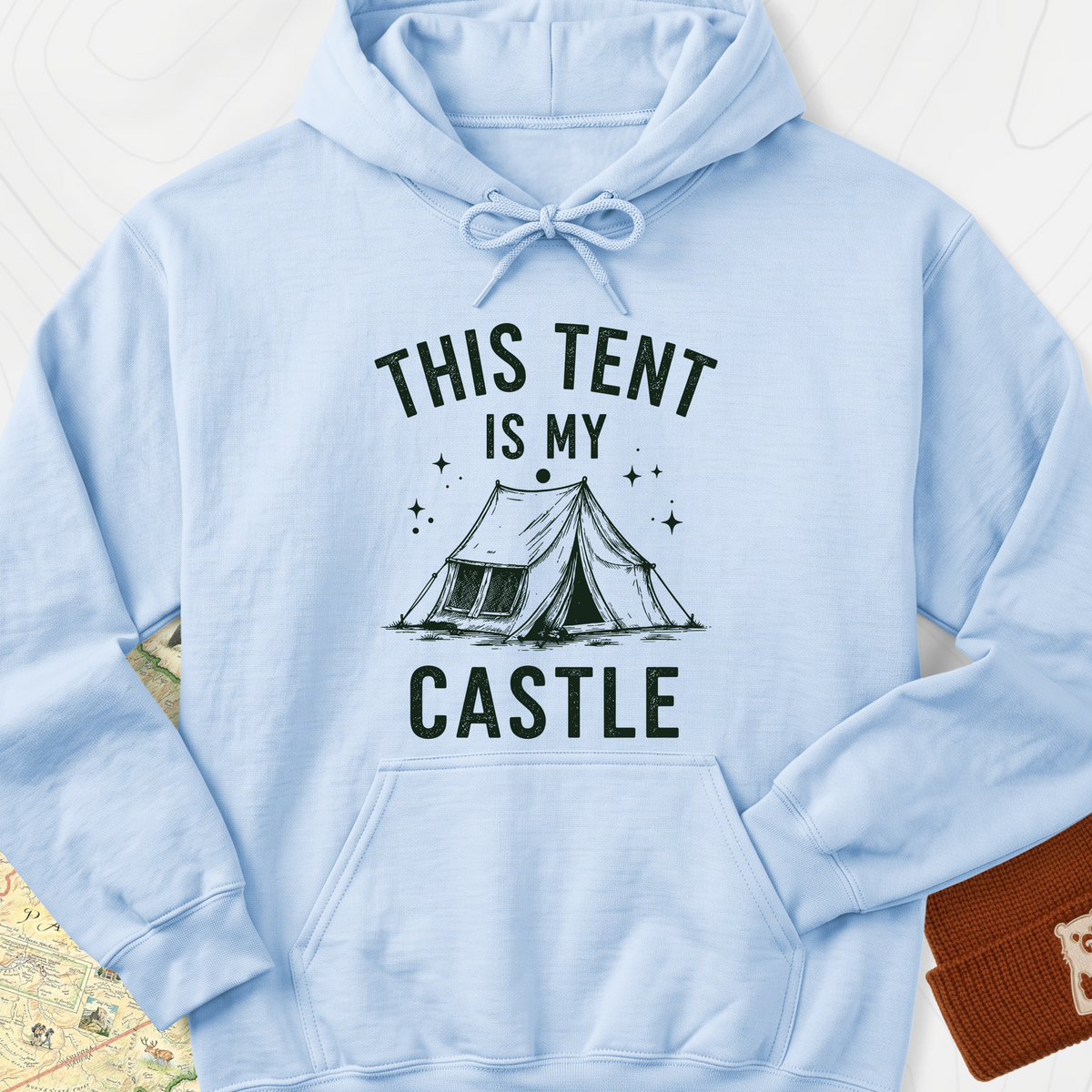 Tent Castle Hoodie - Light Blue