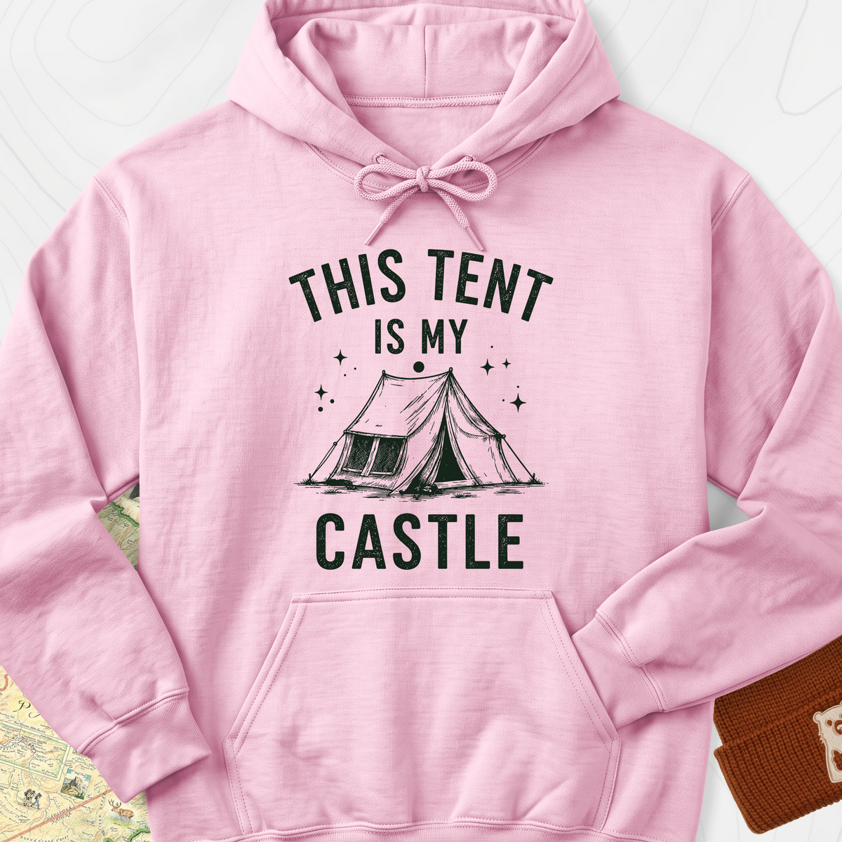 Tent Castle Hoodie - Light Pink
