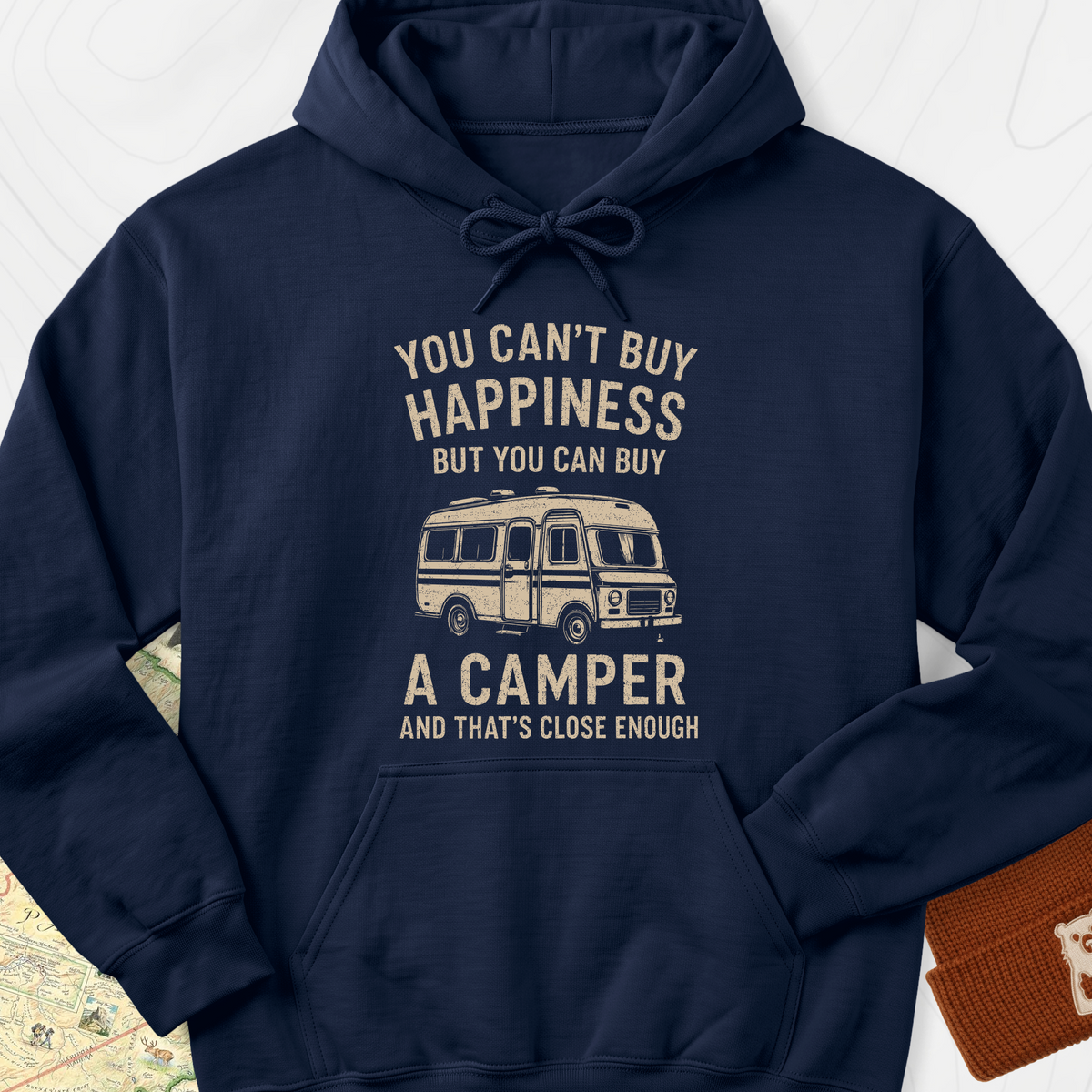 Camper Happiness Hoodie - Navy