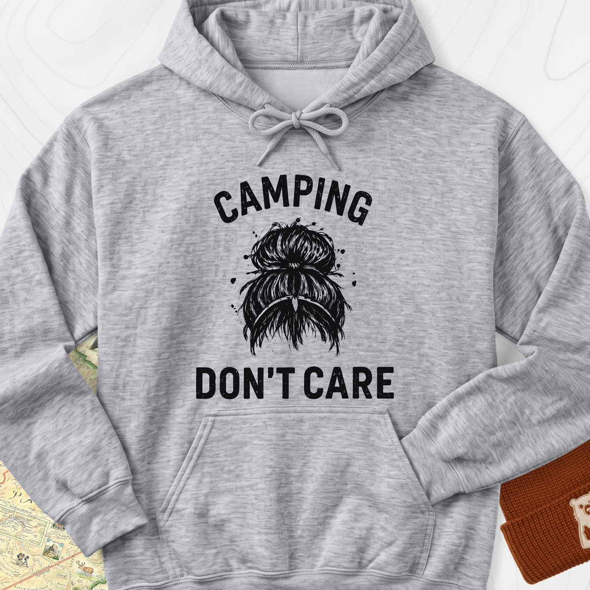 Camping Hair Hoodie - Sport Grey