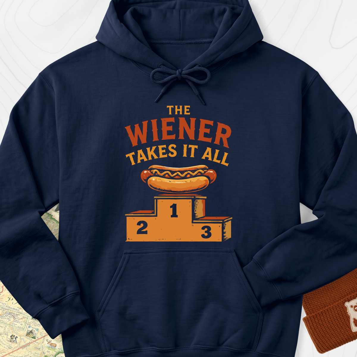 Wiener Winner Hoodie - Navy
