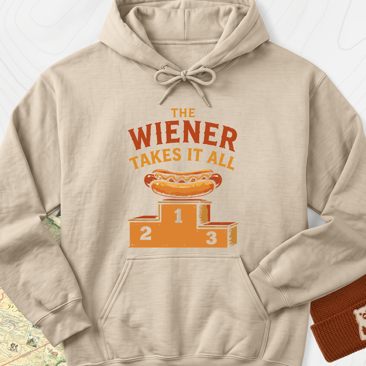 Wiener Winner Hoodie - Sand