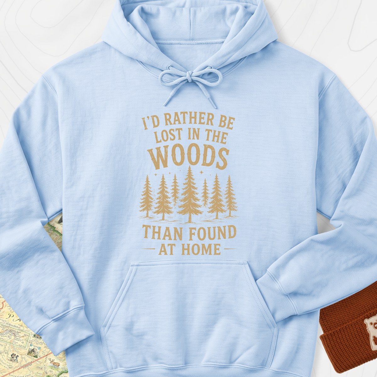 Lost in the Woods Hoodie - Light Blue