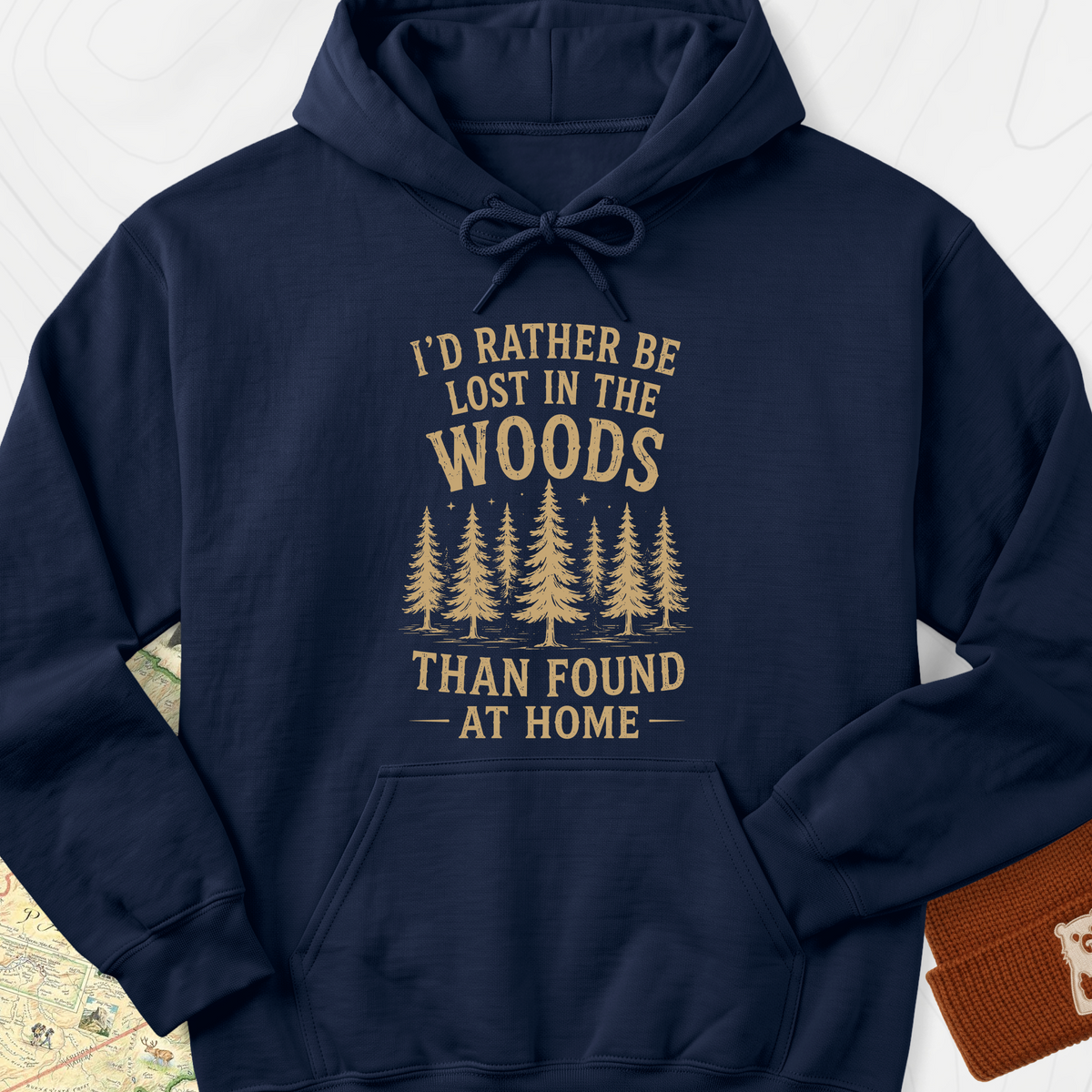 Lost in the Woods Hoodie - Navy