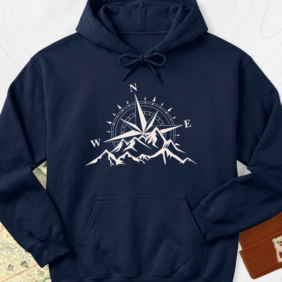 Compass Sunset Hoodie - Navy