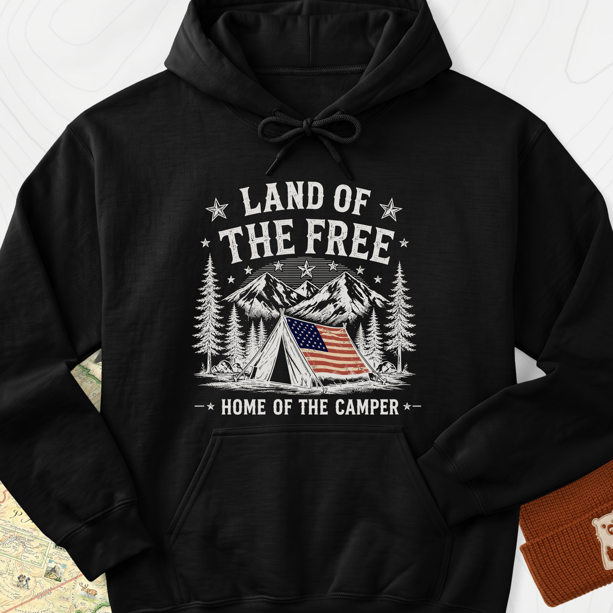 Land of the Camper Hoodie - Black