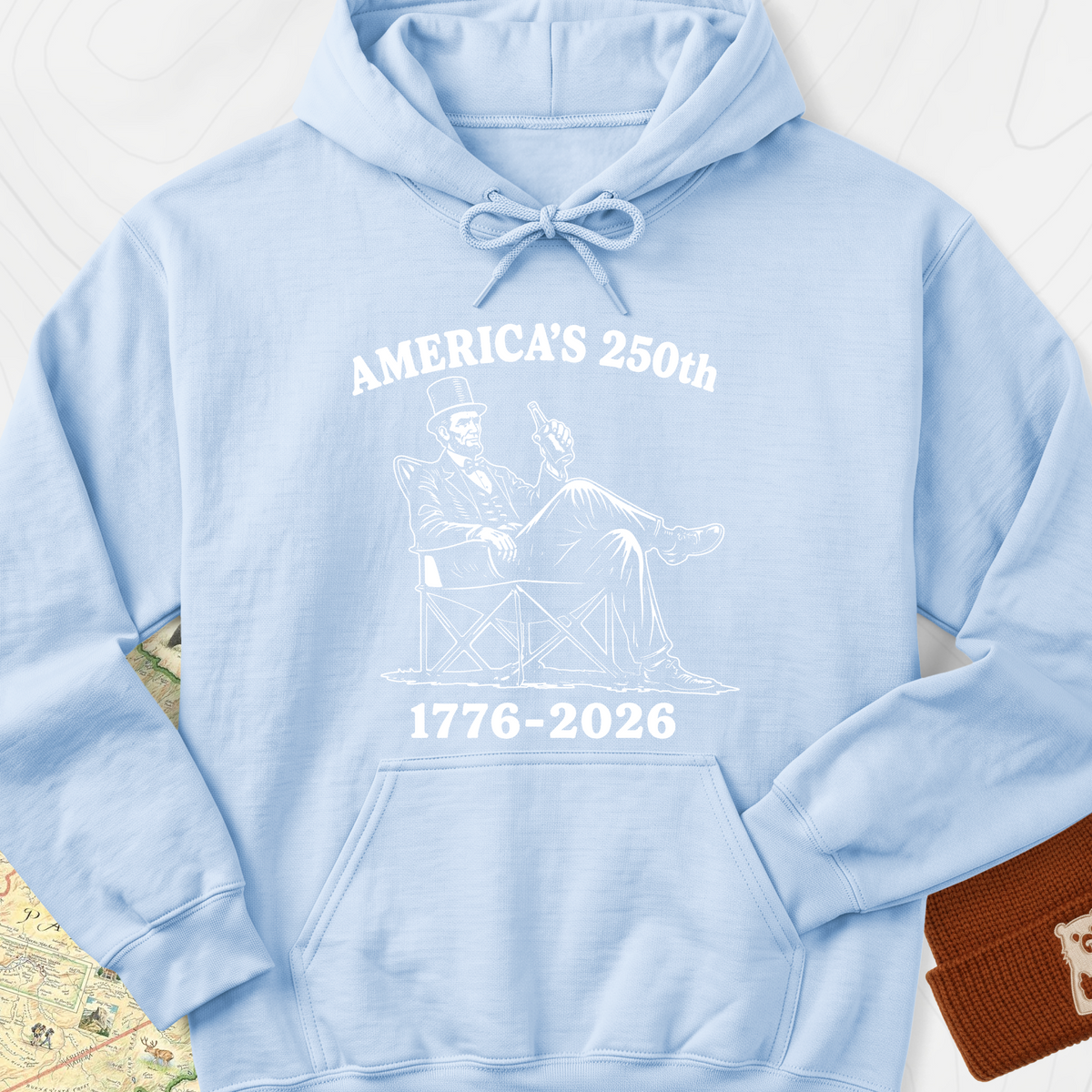 America’s 250th Lincoln Hoodie - Light Blue