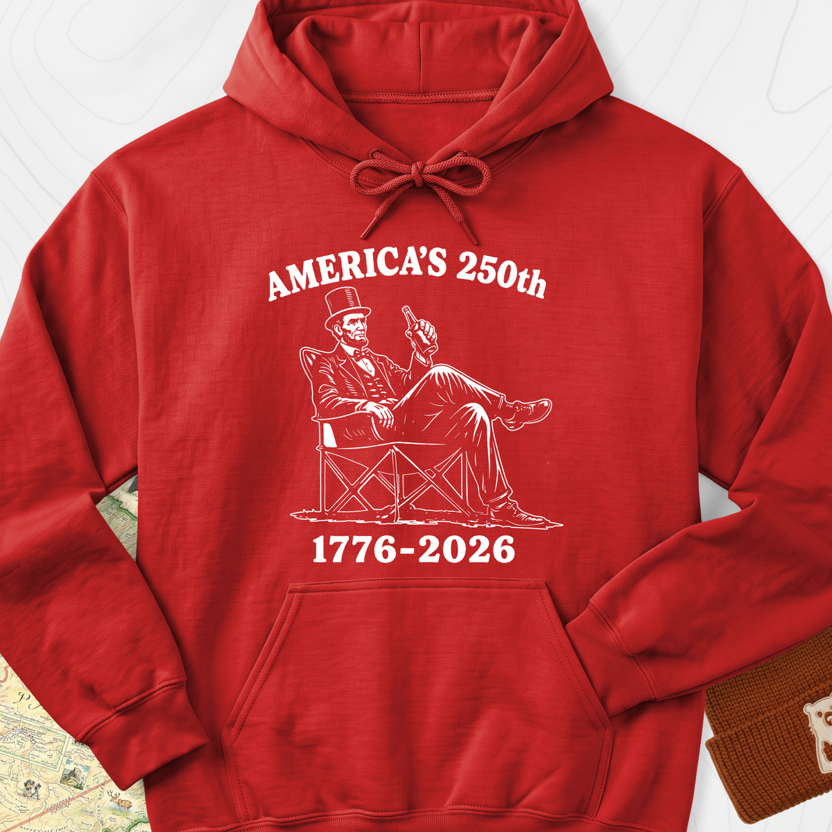 America’s 250th Lincoln Hoodie - Red