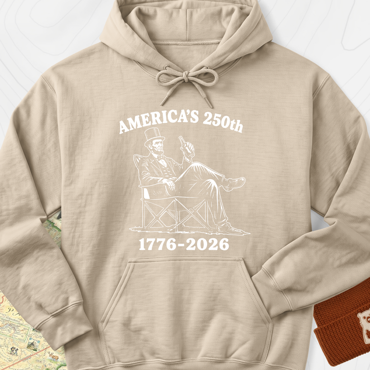 America’s 250th Lincoln Hoodie - Sand