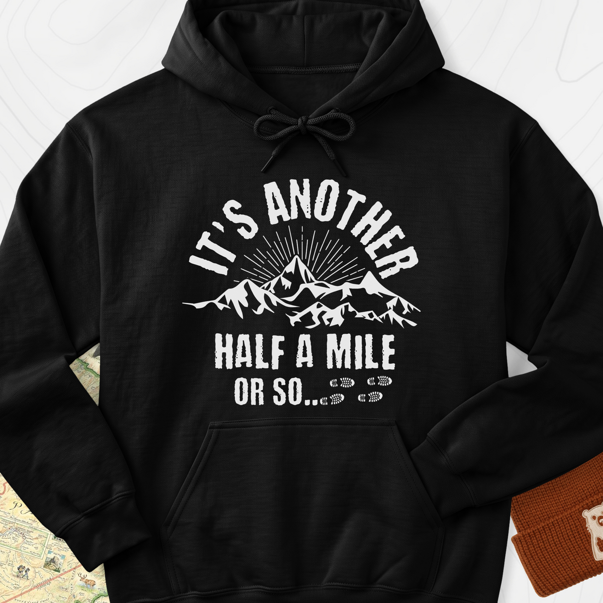 It's Another Half Mile Hoodie - Black