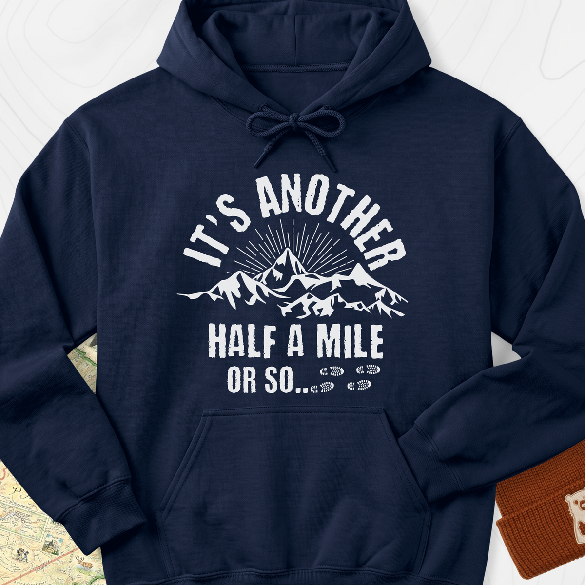 It's Another Half Mile Hoodie - Navy