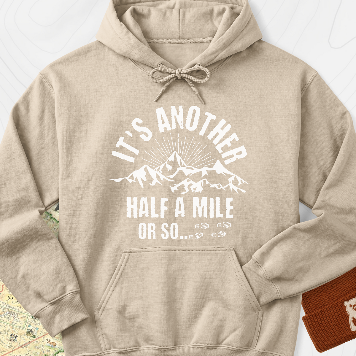 It's Another Half Mile Hoodie - Sand