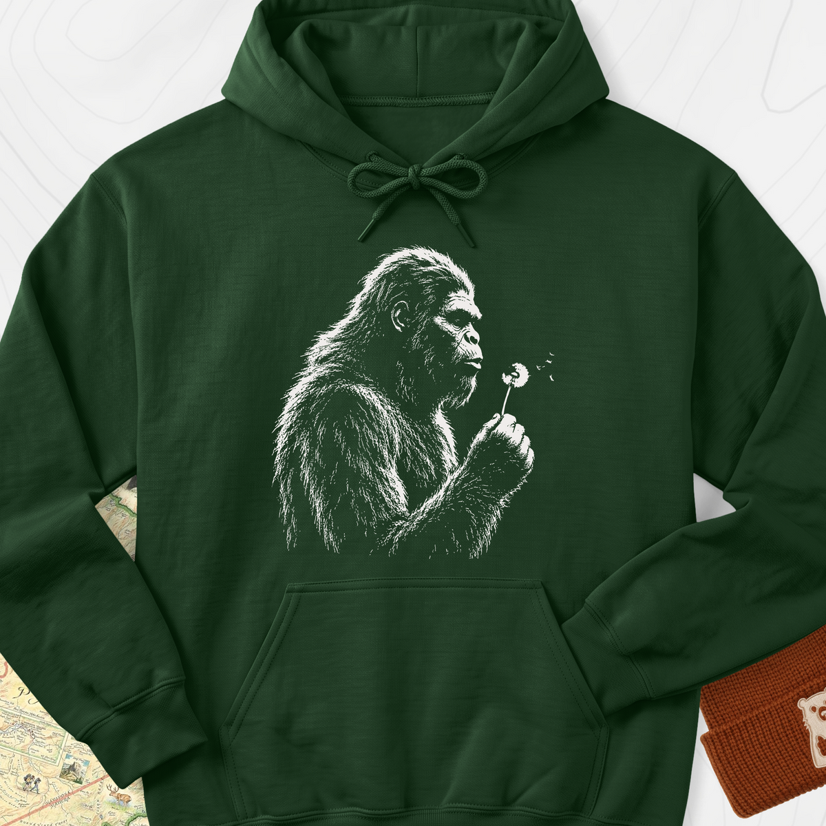 Bigfoot Wish Hoodie - Forest Green